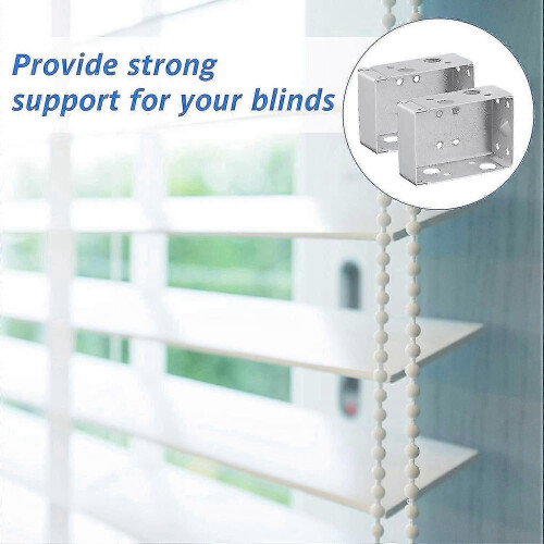 White brackets for blinds 2 inch low profile mounting 2