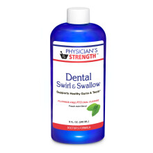 Physician's Strength Dental Swirl et Avale - 8 fl oz - Soutient Gencives & Dents Saines - avec P73 Origan - Sans Fluor & Glycérine - Menthe Fraîche