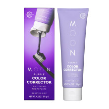 MOON Lila Zahncreme zur Zahnaufhellung, 4,2 Unzen, Minze, Fluoridfreie Hydroxylapatit-Zahncreme