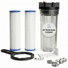 Kaltwasserfilter-System, 10" Gehäuse mit 3/4" NPT-Anschlüssen, 2 50 Mikron Filter