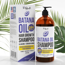 Vie Naturelle Batana Oil Hair Growth Shampoo - Hair Loss Shampoo for Men & Women with Pure Batana Oil from Honduras - pH Balanced Strengthening Formul
