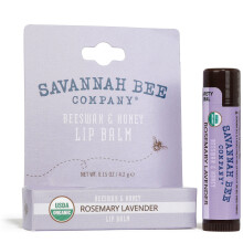 Savannah Bee Läppbalsam Hanger 0.15 oz - Fräsch Rosmarin Lavendel - Naturliga Ingredienser för Mjuka Läppar