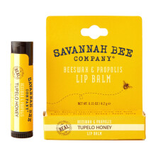 Savannah Bee Läppbalsam Hanger 0.15 oz - Frisk Mintsmak - Naturliga Ingredienser för Mjuka Läppar - Praktisk Design
