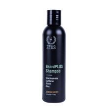 ZEUS BeardPLUS Shampoo för män, ökar skäggtillväxt & hårvård med Biotin & Koffein för tjocklek, styrka, fukt