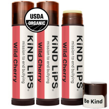 Kind Lips Ekologisk Körsbärs Läppbalsam 3-Pack - Fruktig, Ren, Långvarig Vård