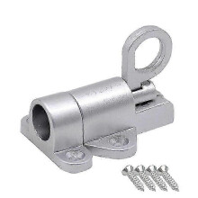 (Silver) Loft door latch tool for attic hatch with sprung lock and aluminium alloy catch