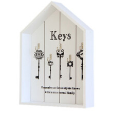 Entrance Wall Wooden Decorations Key Storage Box Wall Hanging Home Nordic Small House Wall Storage White