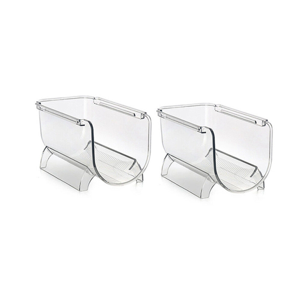 Semoic 2 Pack Refrigerator Organizer Kitchen Bottle Storage Rack Stackable Wine Holder Bottles Display Shelf Fridge Kitchen