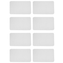 Set of 8 Transparent Place Mats Washable White Dining Table Place Mat Plastic Non-Slip Anti-Fouling Heat Resistant