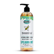 Beessential Naturlig Duschgel, Spearmint Lime, Sulfatfritt med Eteriska Oljor, 16 oz