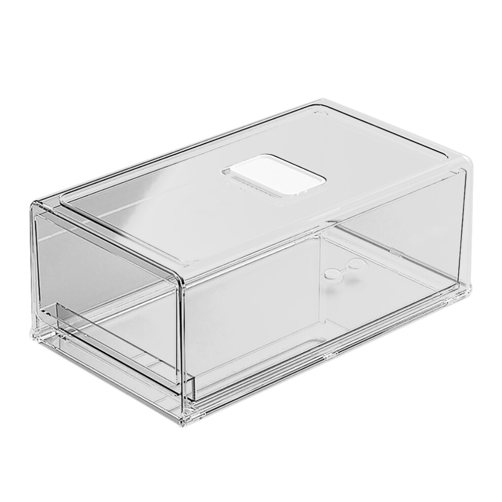 Semoic Drawer Refrigerator Storage Box Fruit Transparent Organizer Bins Vegetable Meat Freezer Fridge Stackable Kitchen Items A