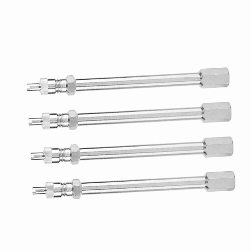 100mm Chrome Tyre Valve Extender Kit 2