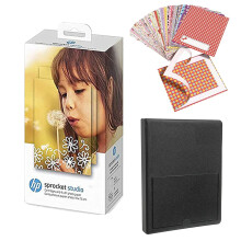 HP Sprocket Studio Papel Fotográfico 4x6 y Cartuchos (80 Hojas - 2 Cartuchos) Kit Inicial