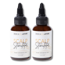 Bask & Lather Scalp Stimulator Haargroei Olie, Koudgeperste Oliën met Munt en Rozemarijn