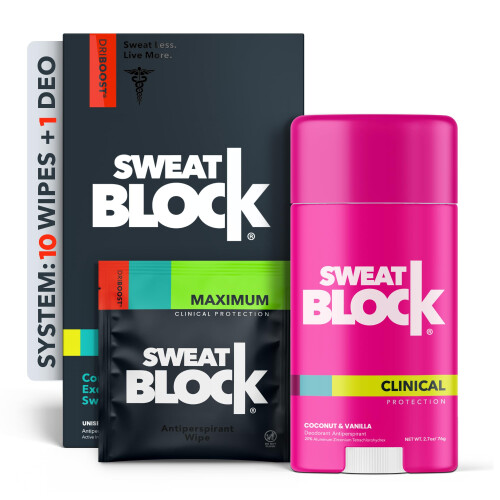 SweatBlock Maximum Strength Deodorant Systeem voor Vrouwen Hyperhidrose Behandeling