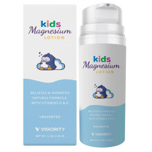Magnesiumlotion för Barn & Spädbarn - Doftfri Kroppskräm för Känslig Hud - Topisk Magnesium, Multivitamin