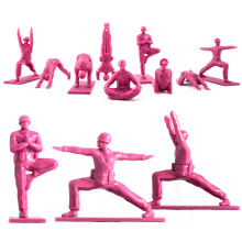 Yoga Joes Toy Soldiers, Set of 6 Army Men Yoga Pose Figurines - Zen Decor for Home, Office, or Studio