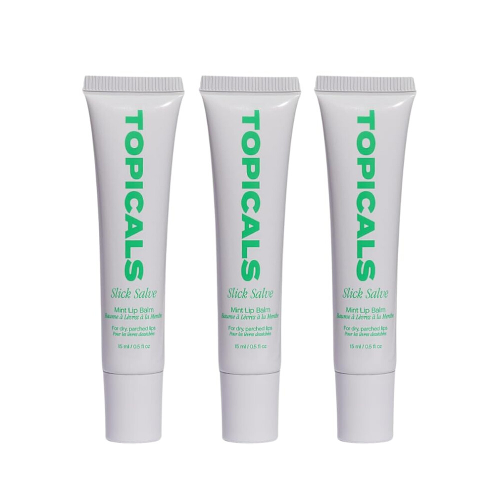 Topicals Slick Salve Mint Glossy Lip Balm | Soothes Discomfort, Strengthens Barrier & Provides Lasting Hydration & Relief | Vegan, Paraben-Free Formul