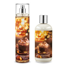 Hot Chocolate Fudge Body Lotion & Body Mist Set - 10oz Lotion + 8oz Spray | Sweet Cocoa & Fudge Scent