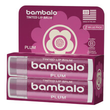 Bambalo Baume à Lèvres Tanné Prune 2-Pack - Hydratant Soins - Teinte Berry Transparente - Formule Naturelle