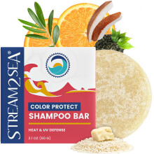 STREAM 2 SEA Färgbeskyddande Schampobar - För Färgat Hår - Värme & UV-Skydd med Spirulina & Squalane