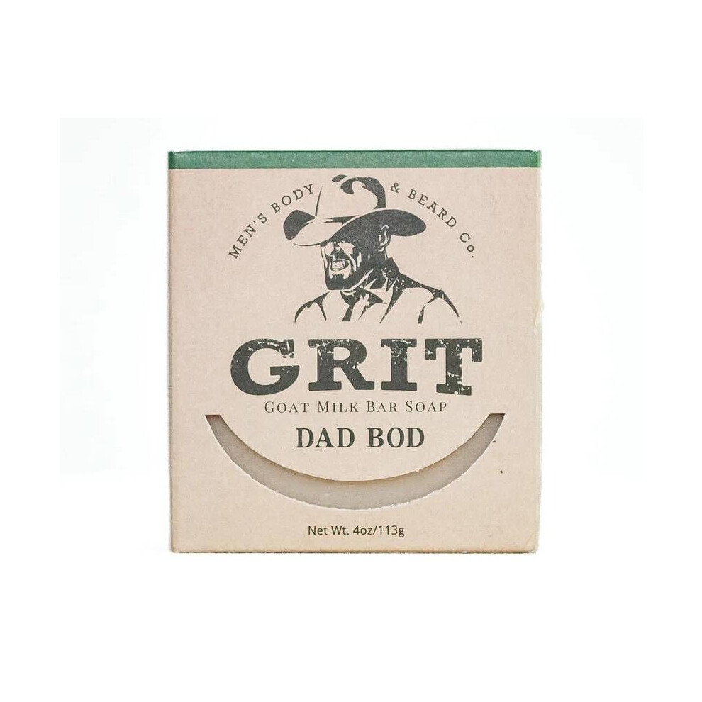 Grit Goat Milk Soap Bar Dad Bod | Dye-Free Soap Bar | Enriched With Nourishing Goat Milk | 4 Oz