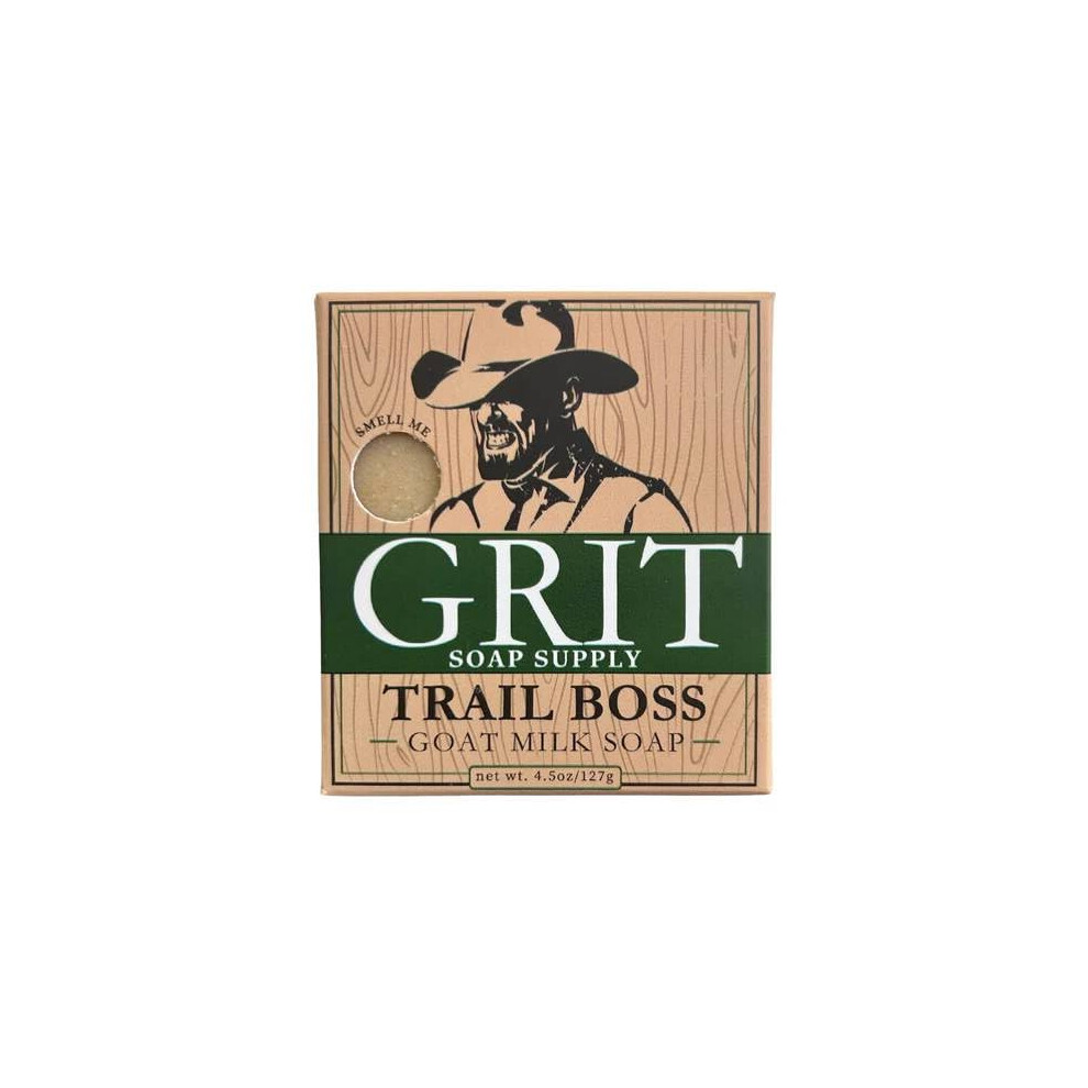 Grit Goat Milk Soap Bar Trail Boss | Dye-Free Soap Bar | Enriched With Nourishing Goat Milk | 4 Oz