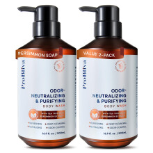 ProBliva Persimmon Body Wash & Soap voor Veroudering: Zuiverend & Geur-Neutraliserend (500mL)