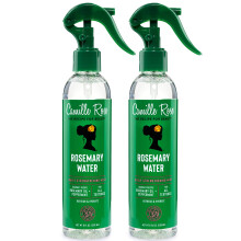 Camille Rose Rosmarinvatten, Daglig Hårstärkande Mist 2-Pack - Fuktgivande Spray med Rosmarinolja, Pepparmynta & Aloe Vera, 8 Oz Var