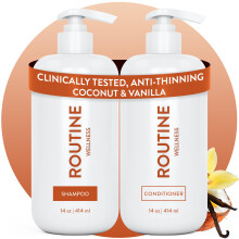 Routine Wellness Anti-Haarverlust Shampoo & Conditioner Set für dünnes Haar - Biotin DHT Blocker