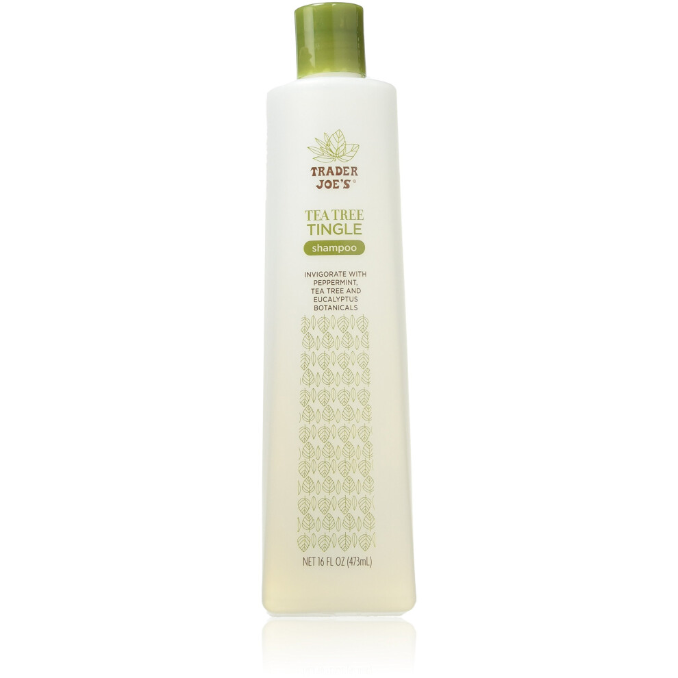 Trader Joe's Tea Tree Tingle Shampoo With Peppermint, Tea Tree And Eucalyptus Botanicals, 16-Ounces