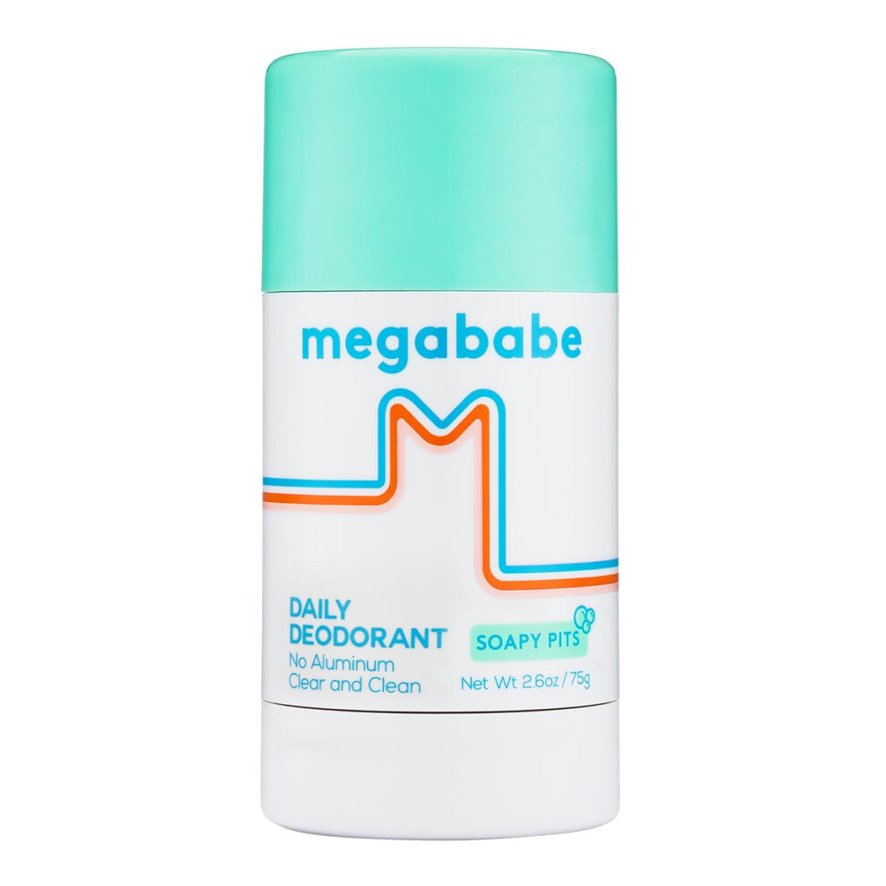 Megababe Daily Deodorant Soapy Pits | Aluminum-Free, Clear & Clean |
