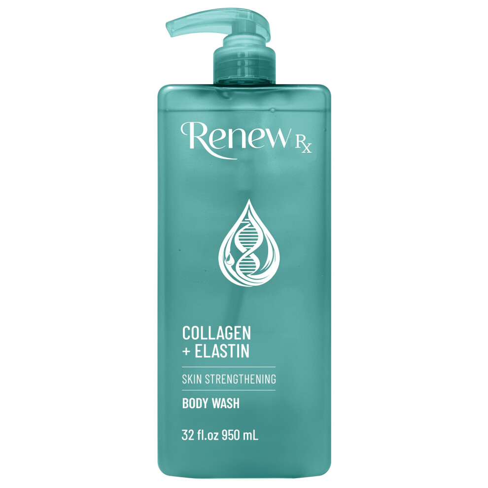 Renew Rx Collagen + Elastin Skin Strengthening Body Wash - Firming Skin Care, Hydrating Cleanser, Vegan Skincare, 32 Fl Oz