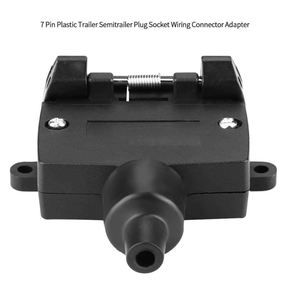 Plastic 7 Pin Trailer Connector Socket Black 7293282209909