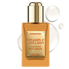 The Beauty Nectar Vitamin C & Collagen Face Serum - Brightening, Firming, Even Skin Tone, Wrinkle Smoothing - Dermatologist Tested, Anti-Aging, Korean