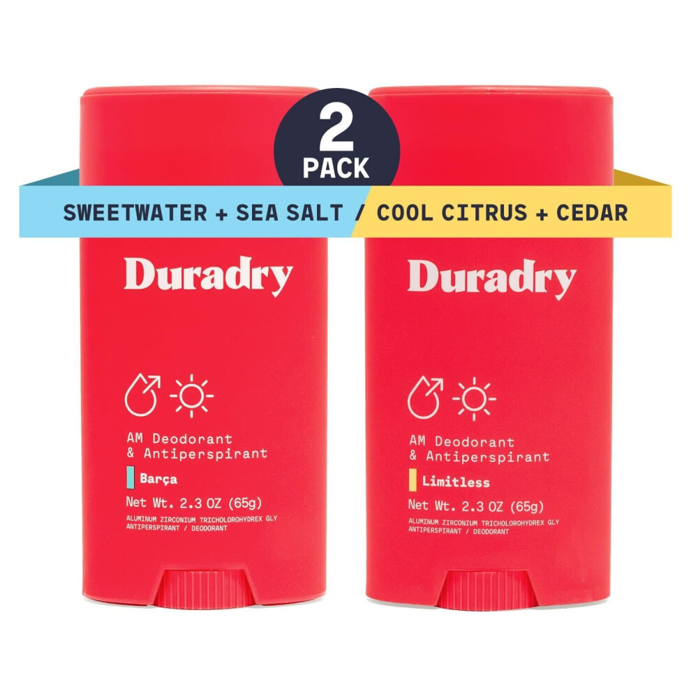 Duradry Clinical-Strength Antiperspirant Deodorant For Women And Men - Clean Formula With Natural Ingredients, Odor, And Excessive Sweat Protection For Armpit