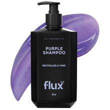 FLUX UP Lila Shampoo för Blont Hår - Toning för Blont & Silver Hår - Sulfatfri Anti-Brass Shampoo