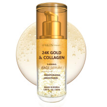 Skin Synergy Face Serum with 24K Gold & Collagen - Hydrating, Firming & Radiance Boosting Formula - Dermatologist Tested, Anti-Aging, Korean Skin Care