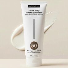 HygieneLab Protector Solar Mineral SPF 50 - Acabado Invisible, Excelente en Yuka, Óxido de Zinc, Protección UVA/UVB