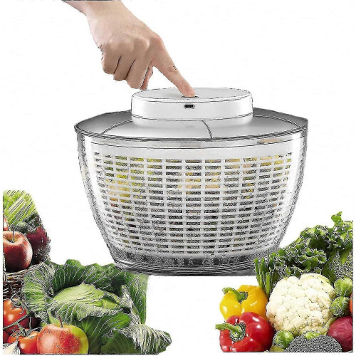 4.5l Electric Vegetable Spin Dryer, Usb Rechargeable Spinner, Quick Drying Drain Bowl