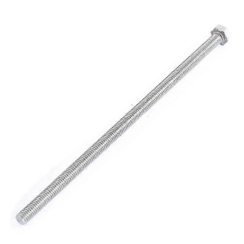 Tornillo hexagonal M6 de 150 mm, roscado, acero inoxidable, 4 unidades 2
