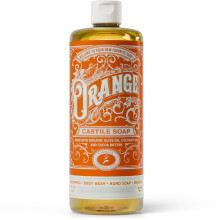 Jabón Líquido Castile de Carolina Aroma Naranja - Base Orgánica Certificada, Alto Contenido de Aceite de Oliva