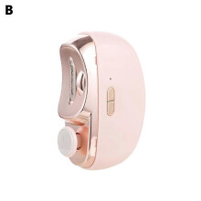 (Pink) 2 In 1 Electric Nail Clippers Finger Toe Scissors Pedicure Nails Cutter Tools