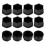 Black 17mm Wheel Nut Covers 20 Pack 6