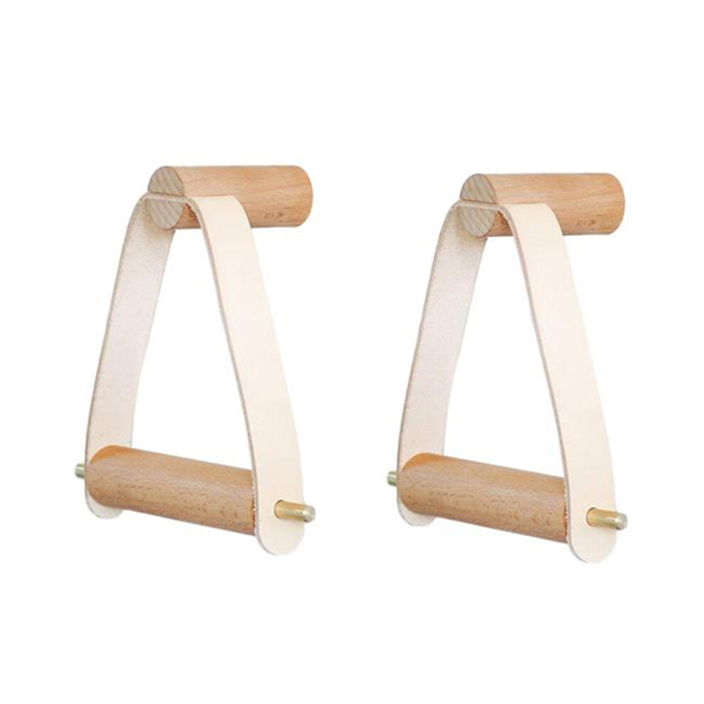 Semoic 2 Pcs Wooden Rolled Toilet Paper Holder Bathroom Storage Paper Hand Towel Dispenser Toilet Tissue Paper Rack