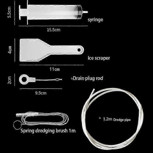 Steel wool cleaning tools for refrigerator drain and outlet 1