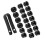 Black 17mm Wheel Nut Covers 20 Pack 20