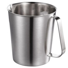 Misurino nel Acciaio Inossidabile Spesso con Bilancia Montalatte Cucina Cottura Tè Liquido Latte Caffè Misurino di Capacità 500 Ml