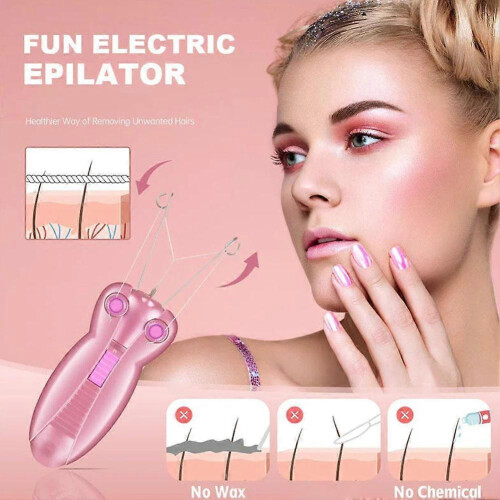 Women Electric Threading Epilator Remover Cotton Thread Face Epilator EU Plug