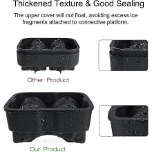 3D Skull Ice Cube Mold,3D Skull Silicone Ice Cube Molds Ice Cube Tray with Lid for Whiskey Cocktail